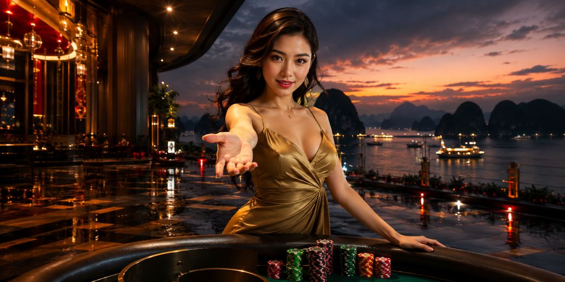 Người chơi VIP tận hưởng trải nghiệm casino trực tuyến cao cấp tại vịnh Hạ Long